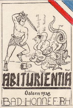 Postkarte des Abi-Jahrgangs 1938
